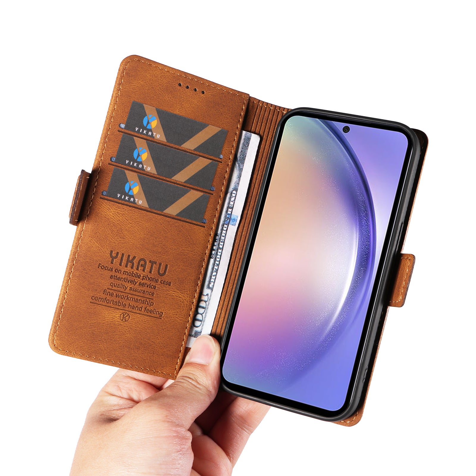 YIKATU YK-005 For Samsung Galaxy A54 5G Phone Case PU Leather Skin-touch Wallet Stand Shell Cover YIKATU YK-005 For Samsung Galaxy A54 5G Phone Case PU Leather Skin-touch Wallet Stand Shell Cover